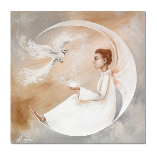 Anioł - Wiadomość 2, obraz malowany na płótnie